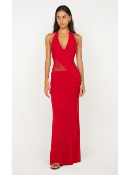 Bec & Bridge Deija Halter Maxi Dress in Strawberry Red Size 6 for rent on The Volte - image 1