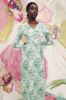 Justin Tong Eleanor Maxi Dress Green Size 8  for rent on The Volte - image 2