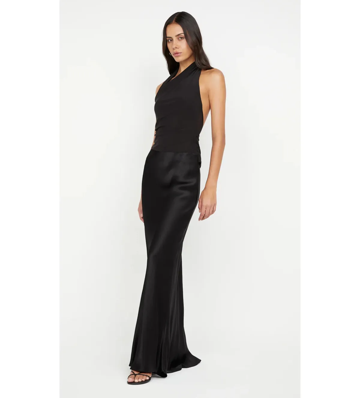 Bec and Bridge Ida Halter Asymmetrical Maxi in Black Size S/AU 8 - Image 2