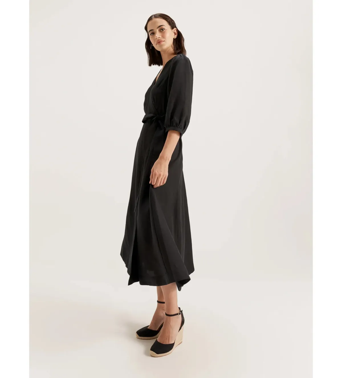 Review Cancun Wrap Midi Dress Black Size AU 18 - Image 3