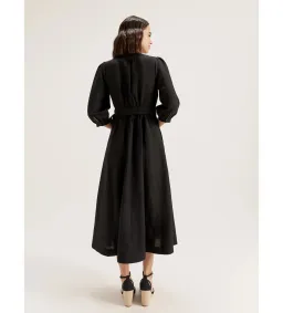 Review Cancun Wrap Midi Dress Black Size AU 18 for rent on The Volte - image 4