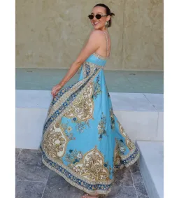 Alemais La Sirena Exclusive Cassie Sundress in Blue Size 16 for rent on The Volte - image 2