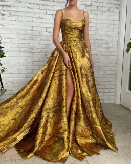 Teuta Matoshi Autumn Leaves Gown for rent on The Volte - image 1