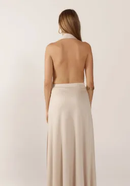 Ance Gria Odette Full Length Gown in Stone Size 8 for rent on The Volte - image 3