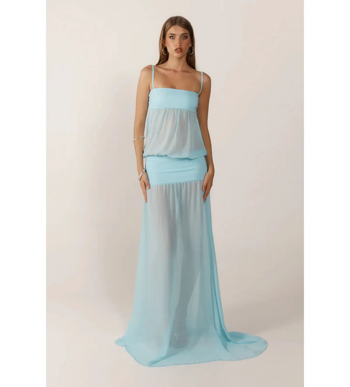 Ance Gria Romeo Gown Aqua Size 8 - Image 1