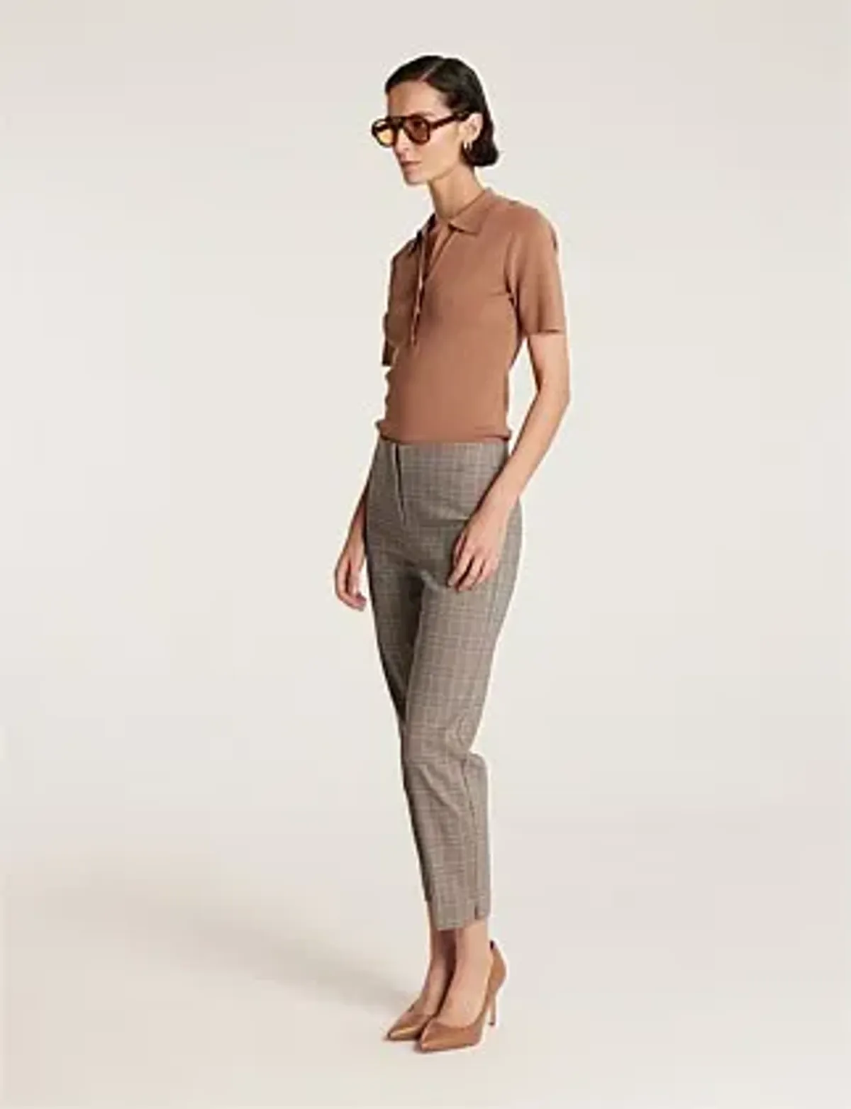 Perri Cutten Roman Pants Tan One Size - Image 3