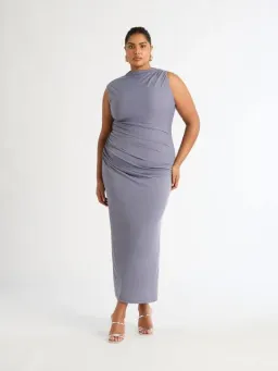 Sheike Gia Dress Midi Dove Grey Size AU 18 for rent on The Volte - image 2