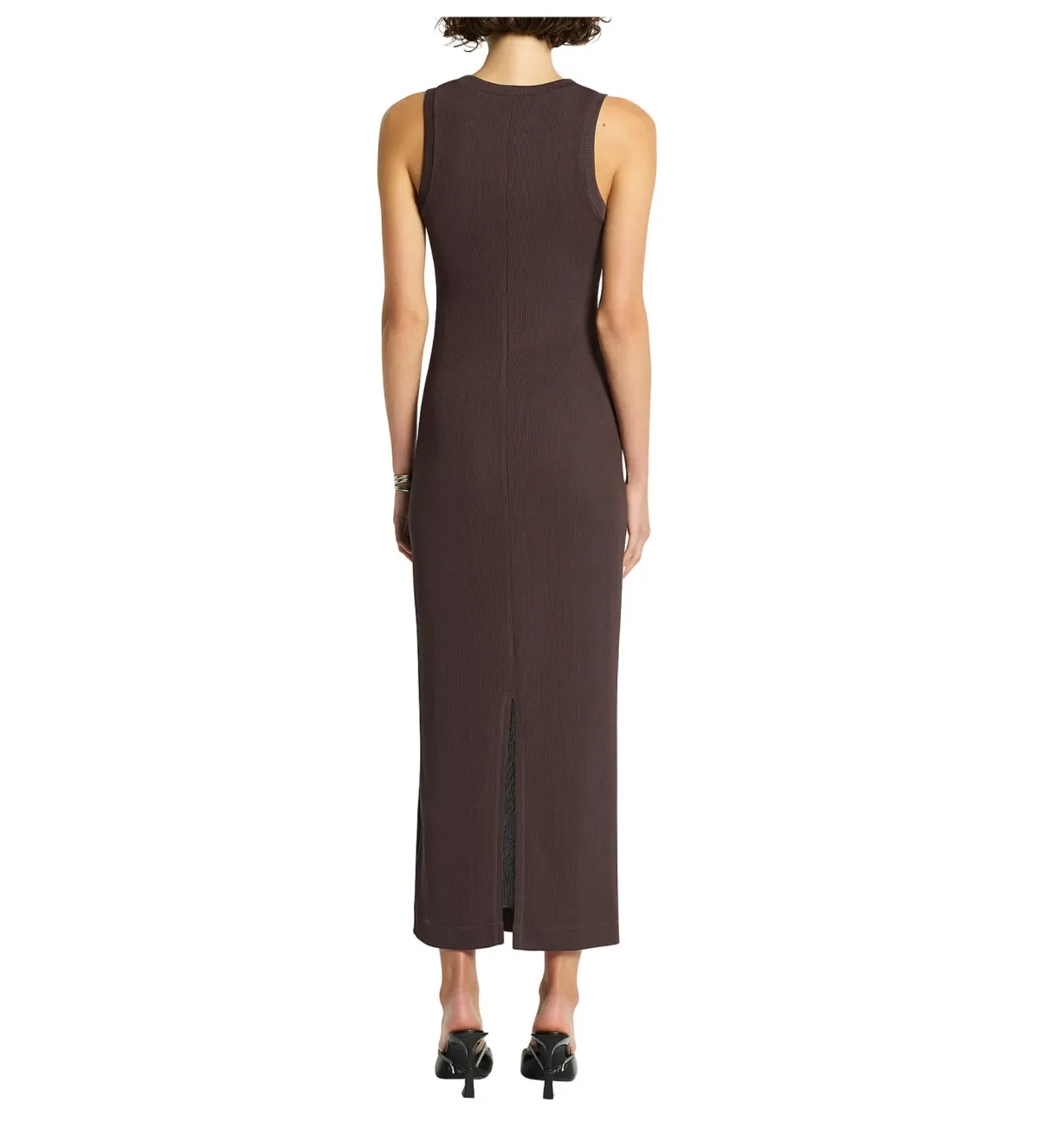 Sass & Bide Detour Rib Maxi Dress Chocolate Size 8/XS - Image 3
