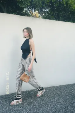 Hansen and Gretel Justine Relaxed Pant Black Diamond Size 6  for rent on The Volte - image 6