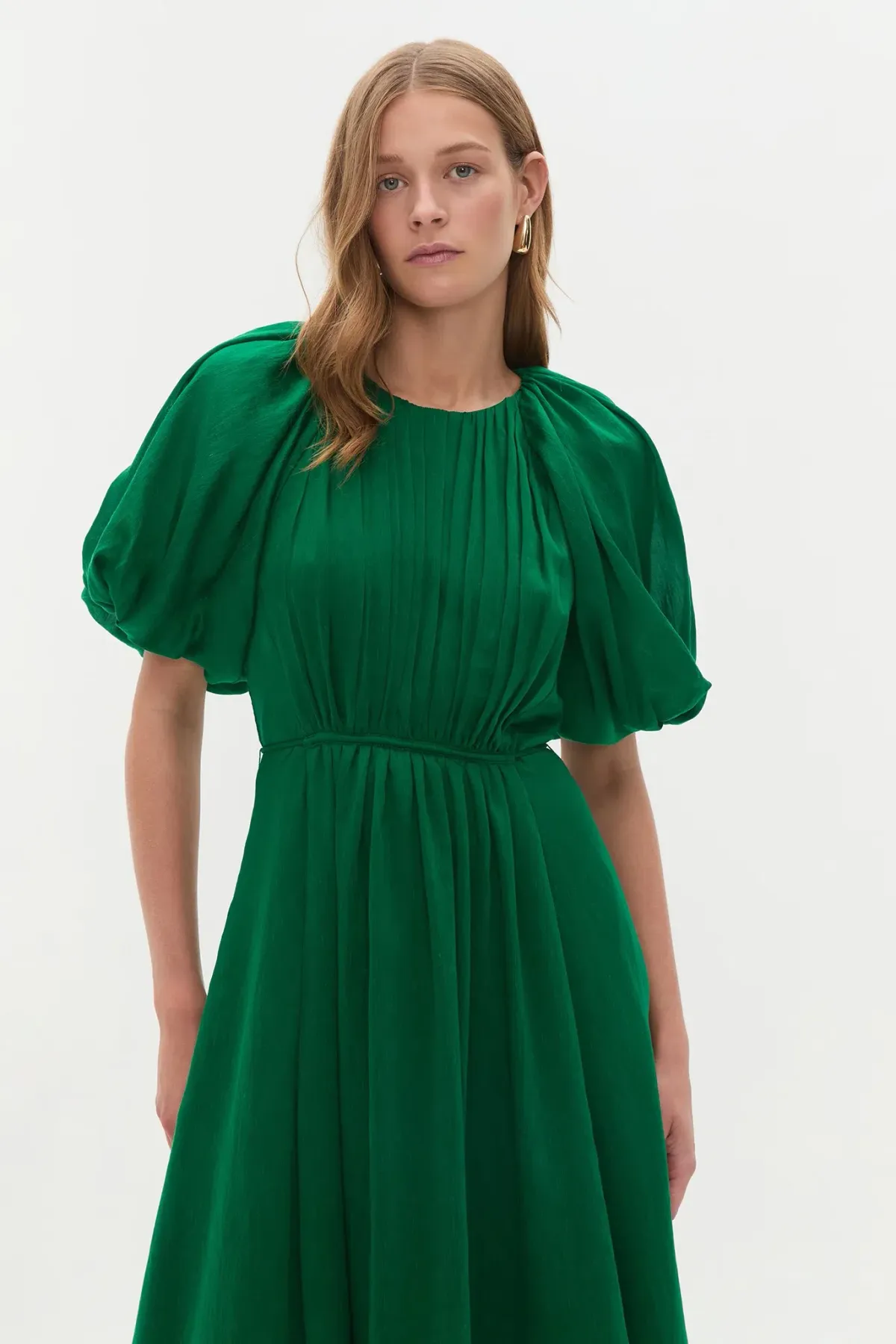 Aje Alma Midi Dress; Emerald Sapphire Size 14 - Image 5