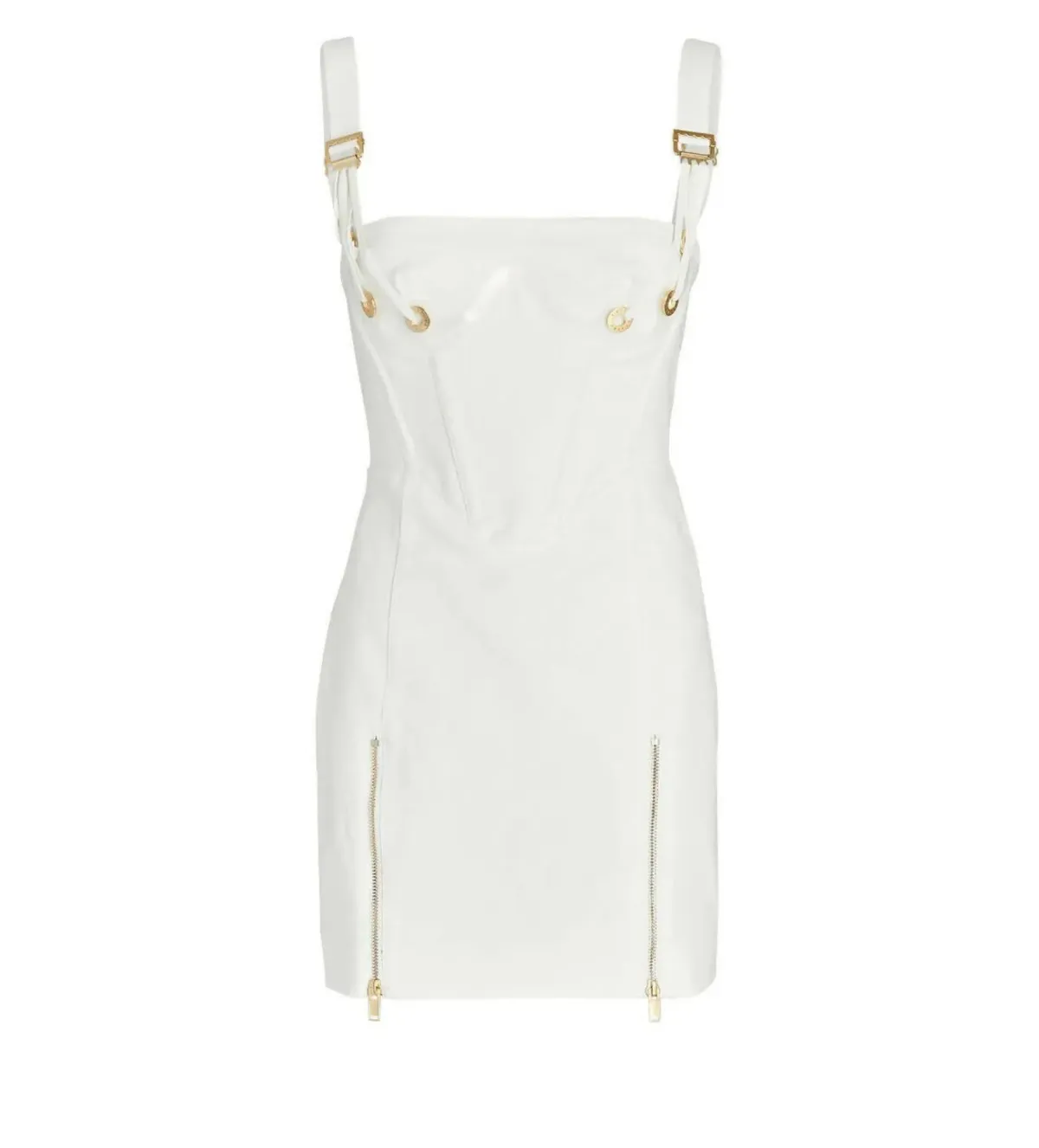 Dion Lee Fan Laced Mini Dress Ivory Size AU 4 - Image 7
