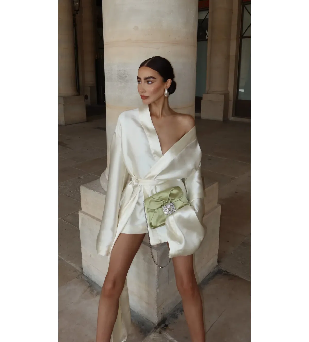 Khirzad Femme Rio Nina Robe Short Ivory Size S AU 8 - Image 3