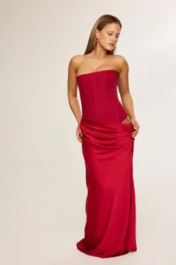 HNTR the label Huxley Maxi Gown in Wine Size S / AU 8 for rent on The Volte - image 3