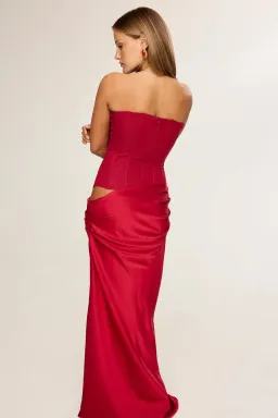 HNTR the label Huxley Maxi Gown in Wine Size S / AU 8 for rent on The Volte - image 4