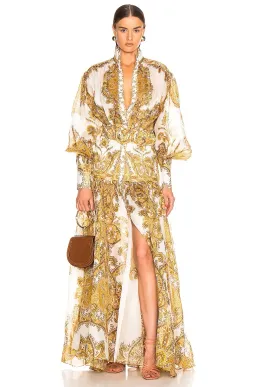 Zimmermann Zippy Billow Dress Golden Paisley Size 3 / AU 14 for rent on The Volte - image 1