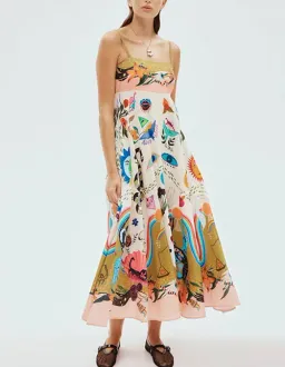 Alemais Evergreen Printed Maxi Sundress Size AU 12 for rent on The Volte - image 1