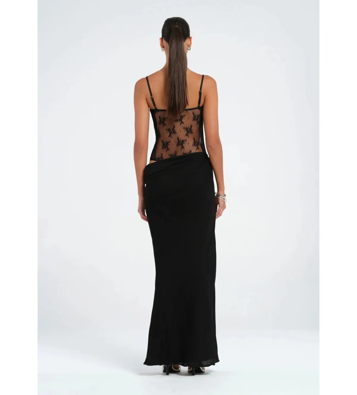 BENNI Akio Maxi Dress Black Size AU 10 - Image 3