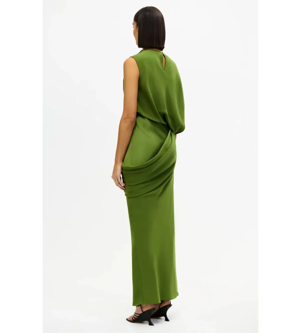 Acler Woodline Maxi Dress Fern Green Size AU 10 - Image 6