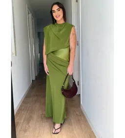 Acler Woodline Maxi Dress Fern Green Size AU 10 for rent on The Volte - image 2