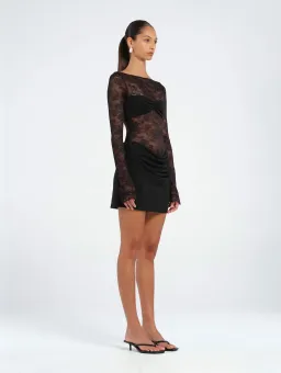 Benni Oskar Mini Dress in Black Size 6 for rent on The Volte - image 3