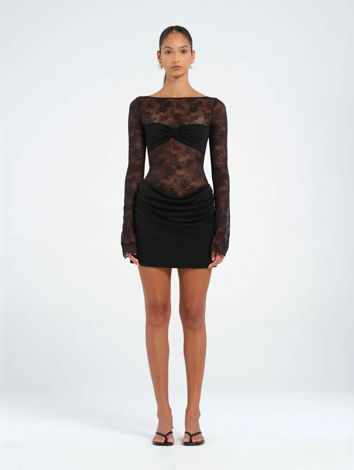 Benni Oskar Mini Dress in Black Size 6 - Image 1