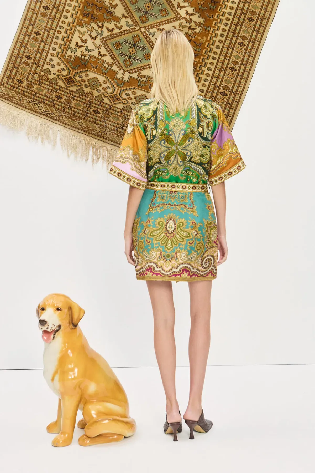 Alemais Clemenza Spliced Mini Dress Multi Size AU 6 - Image 3