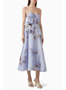 Zimmermann Hypnotic Picnic Dress in Lilac Poppy Size 2 / AU 12 for rent on The Volte - image 1
