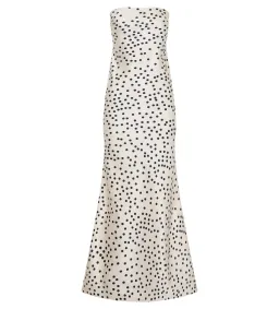 MESHKI Claudette Strapless Satin Maxi Dress Polka Dot Print Size S AU 8 for rent on The Volte - image 5