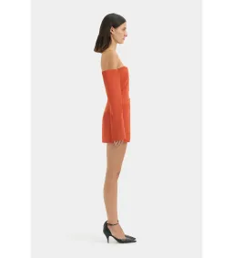 Sir the Label Rossana Off Shoulder Mini Dress Terracotta Size 2 AU 10 for rent on The Volte - image 2