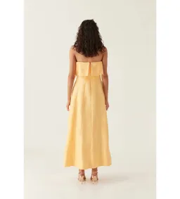 Aje Shallows Strapless Gown Marigold Yellow Size AU 10 for rent on The Volte - image 4