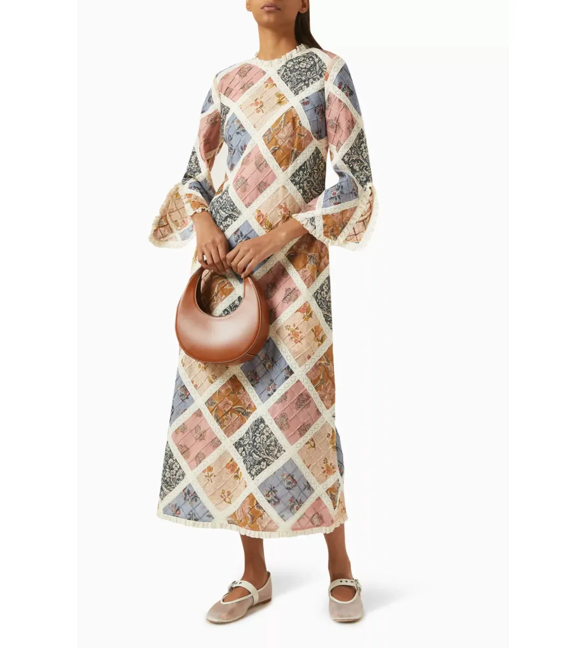 Zimmermann Tallow Lace Trim Midi Dress Multi Size 3 / Size  AU 14 - Image 1