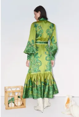 Alemais Solaris Shirtdress Olive Size 12 for rent on The Volte - image 3