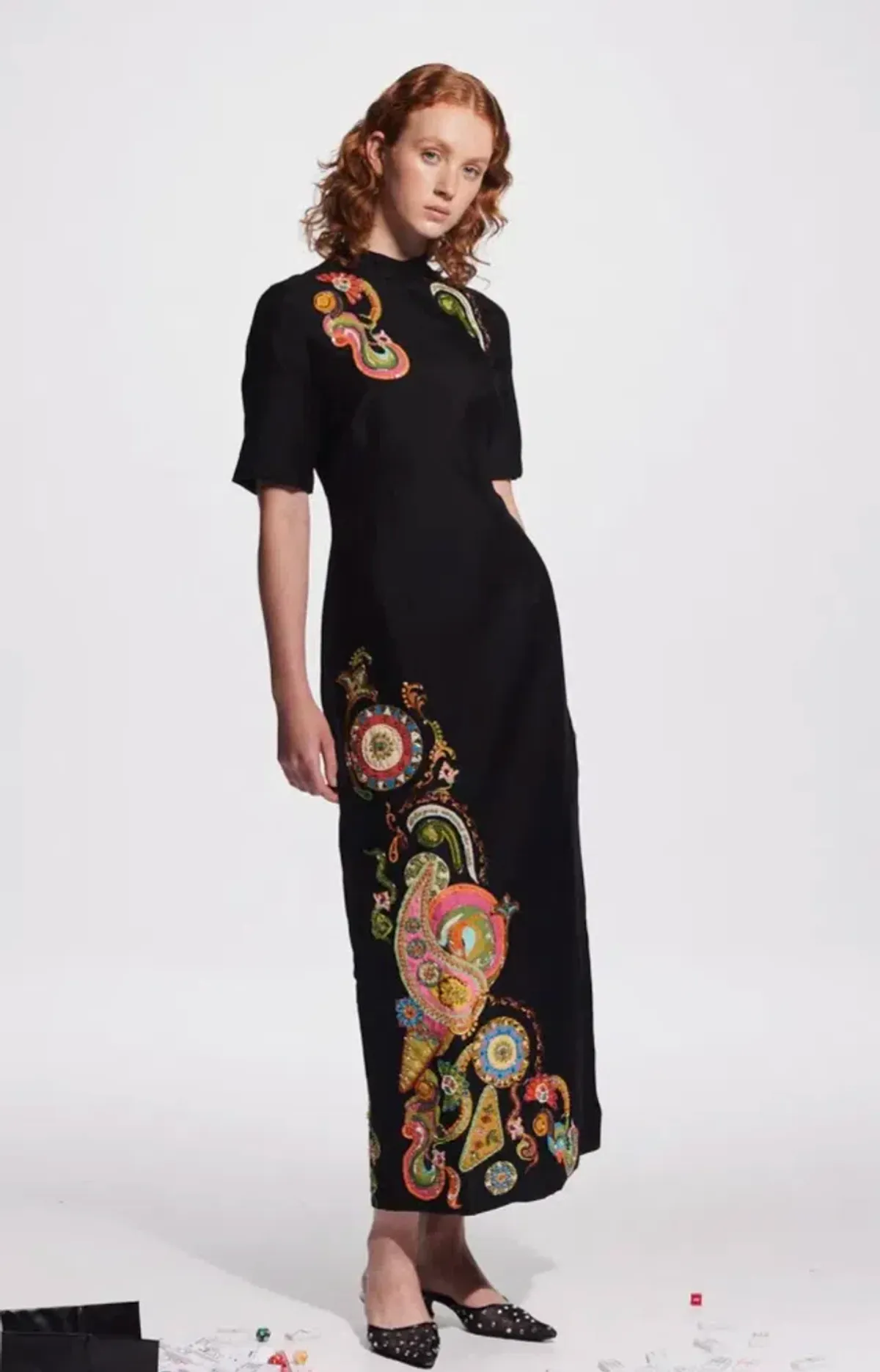 Alemais Bingo Gown Black Beaded Size AU 12 - Image 1