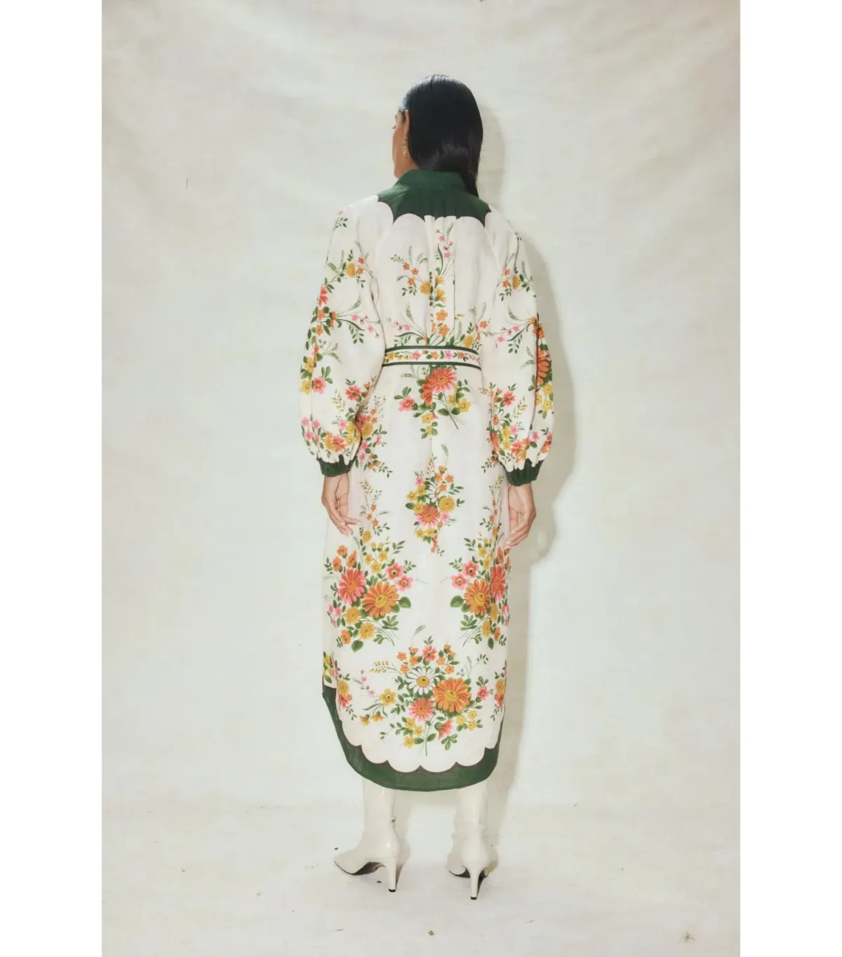 Alemais Elisabetta Midi Shirtdess Floral Size AU 14 - Image 4