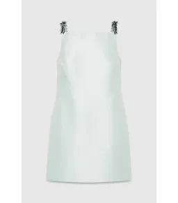 Oroton Embellished Mini Dress Pale Blue Size AU 6 for rent on The Volte - image 6