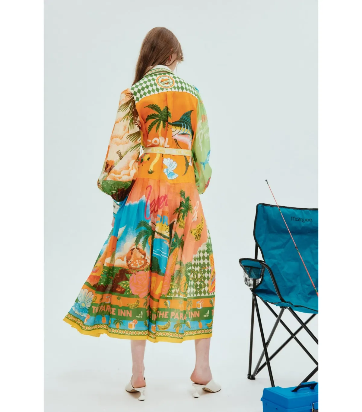 Alemais Paradiso Midi Shirtdress Multi Print Size AU 12 - Image 2