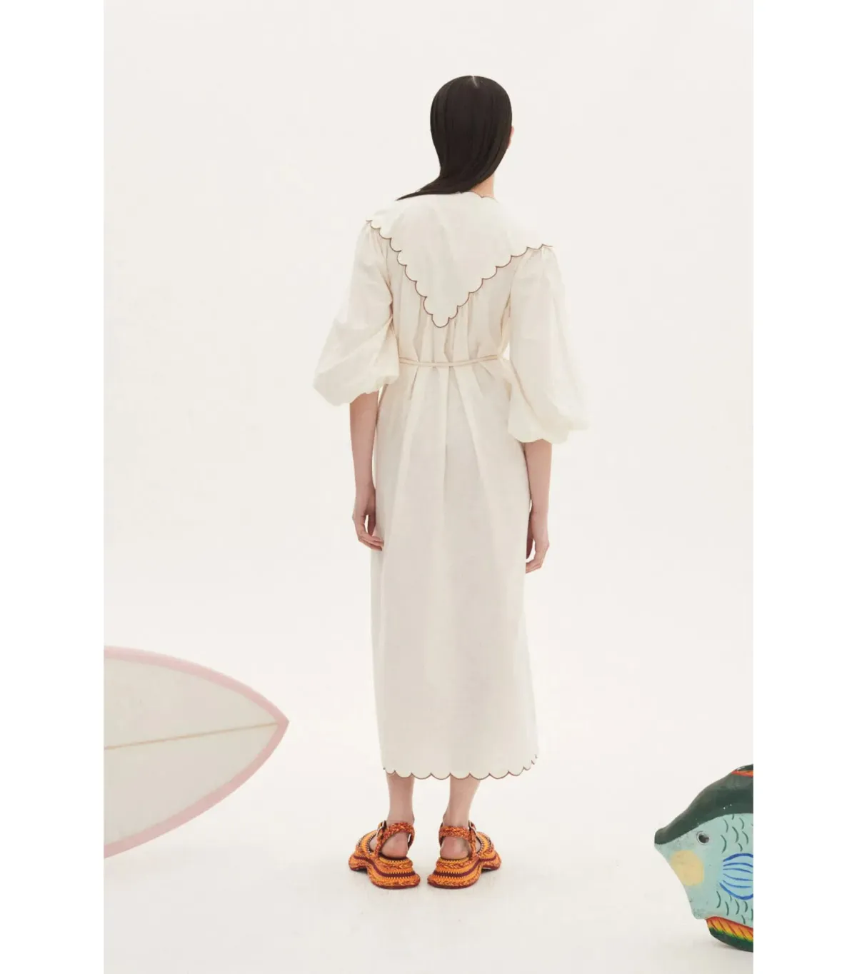 Alémais Nelly Embroidered Midi Dress Floral Size AU 12 - Image 3