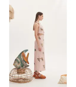 Alémais Vacay Front Twist Midi Dess Pink Size AU 12 for rent on The Volte - image 2