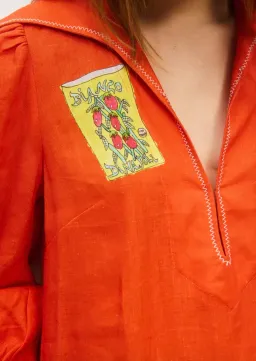 Alémais Contessa Mini Dress in Orange Size 16 for rent on The Volte - image 4