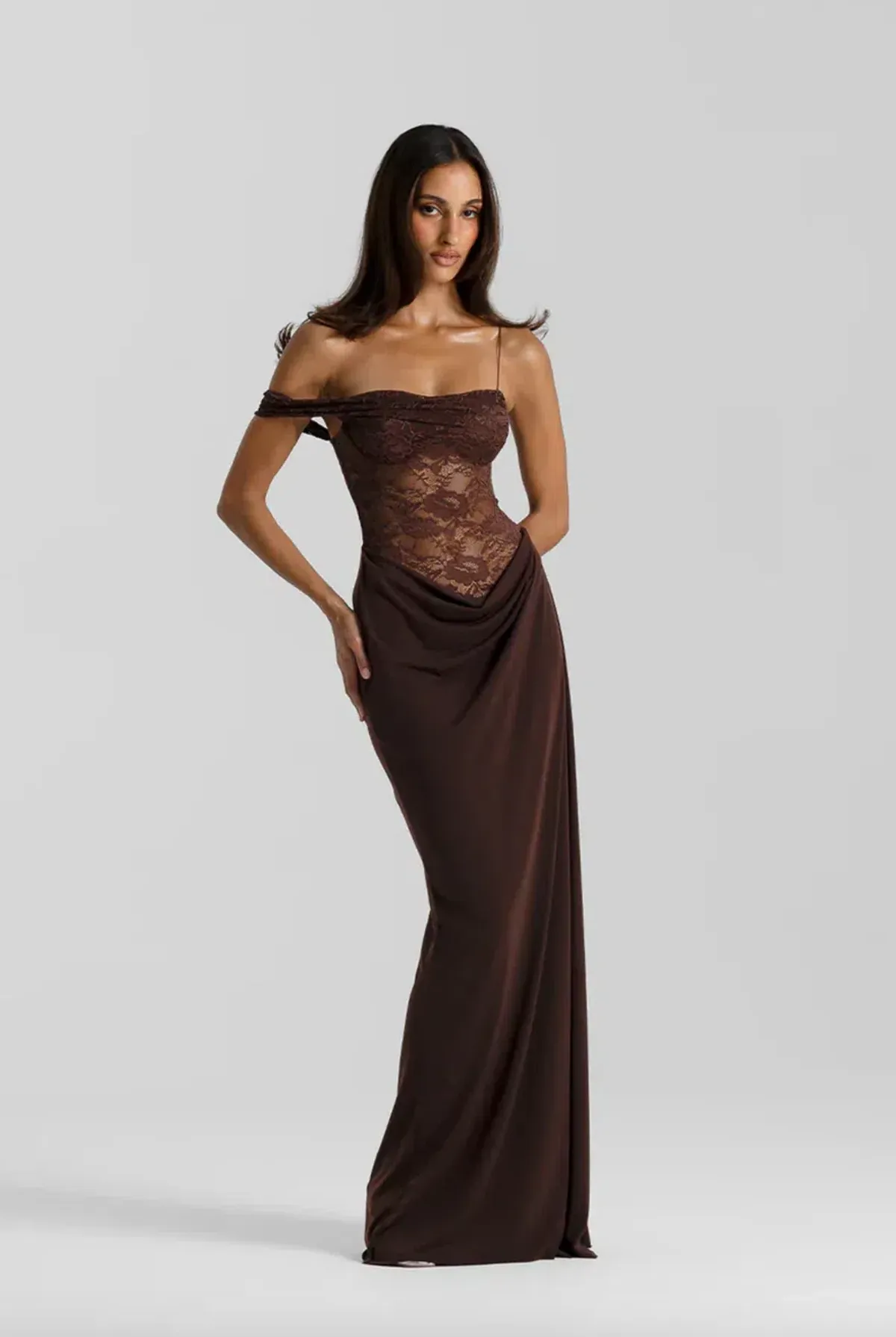 Natalie Rolt Sloane Espresso Dress Size 8 - Image 1