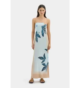 Sir The Label Serene Slip Maxi Dress Sequoia Blue Floral Size 2/AU 10 for rent on The Volte - image 1