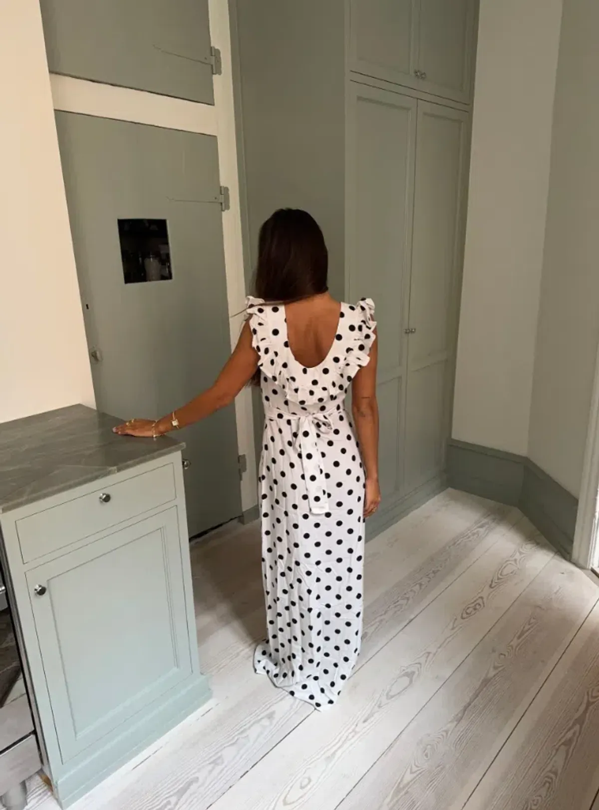 Design by Si Luna Maxi Dress Black/White Size XS / AU 6 - Image 4