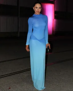 Sass & Bide Life Form Jersey Maxi Gown in Ombre Blue Size 10 for rent on The Volte - image 6