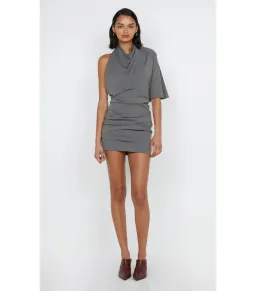 Bec & Bridge Sanja Asym Mini Dress Elephant Grey Size AU 6 for rent on The Volte - image 1