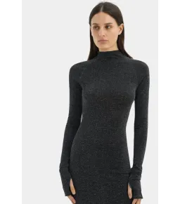 Sir the Label Chiano Long Sleeve Maxi Dress in Black Silver Size 0 / AU 6 for rent on The Volte - image 2