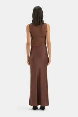 Sir the Label Luca Full Length Gown in Chestnut Brown Size 2 / AU 10 for rent on The Volte - image 2