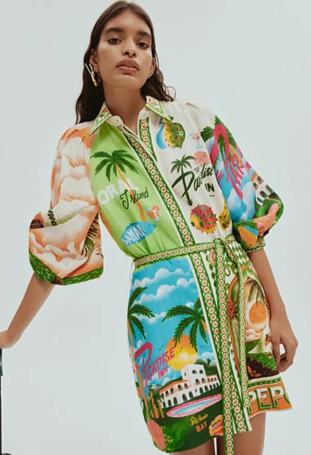 Alemais Paradiso Mini Dress Muti Size AU 8 - Image 2