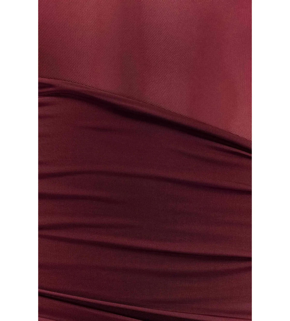 Meshki Dallas One Shoulder Mesh Maxi Dress Burgundy Size 8 - Image 4