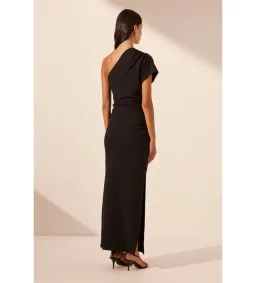 Shona Joy Beau Asymmetrical Midi Dress Black Size 12 for rent on The Volte - image 5