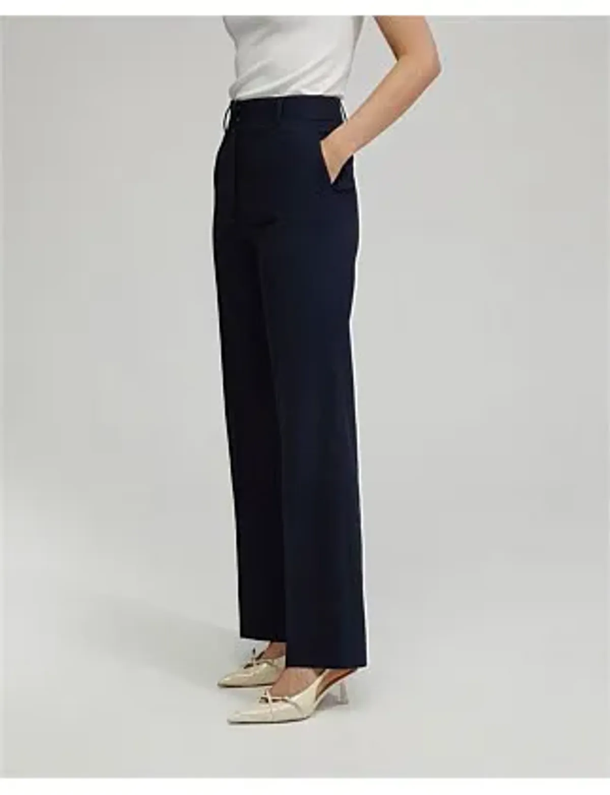 Oxford Lydia Wool Stretch Suit Trousers Navy - Image 2